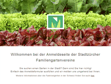 Tablet Screenshot of familiengartenverein.ch